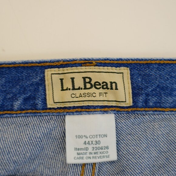 L.L. Bean Classic Fit Blue Denim High Rise Jeans 44 / 29 Tagged 44 / 30 - Picture 7 of 9